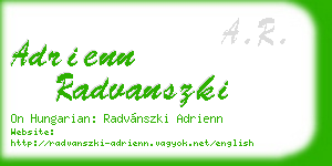 adrienn radvanszki business card