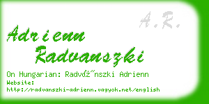 adrienn radvanszki business card